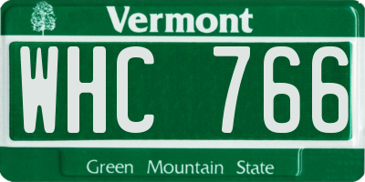 VT license plate WHC766