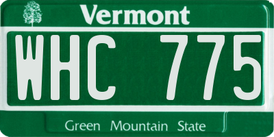 VT license plate WHC775