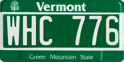 VT license plate WHC776