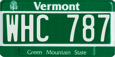 VT license plate WHC787