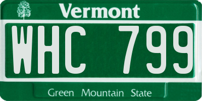 VT license plate WHC799