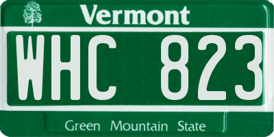 VT license plate WHC823