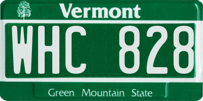 VT license plate WHC828