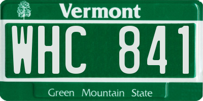 VT license plate WHC841