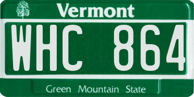 VT license plate WHC864