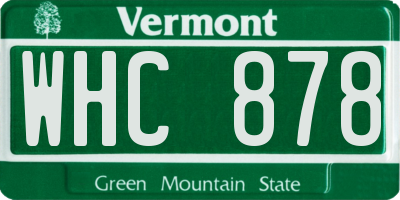 VT license plate WHC878