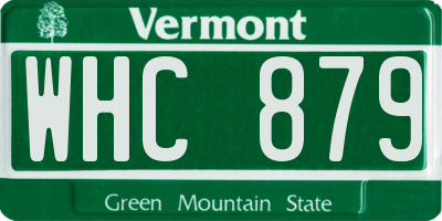 VT license plate WHC879