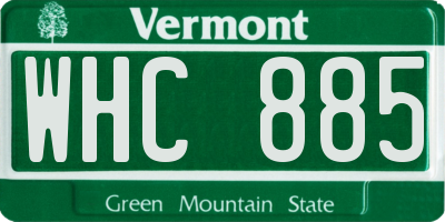VT license plate WHC885
