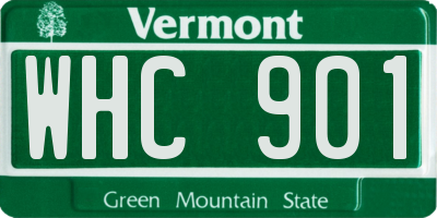 VT license plate WHC901