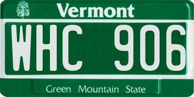 VT license plate WHC906
