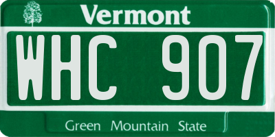 VT license plate WHC907