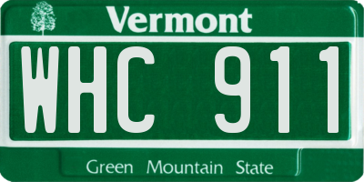 VT license plate WHC911