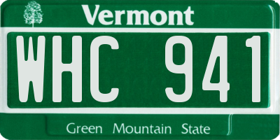 VT license plate WHC941