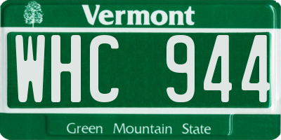 VT license plate WHC944
