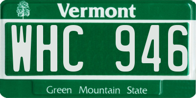 VT license plate WHC946