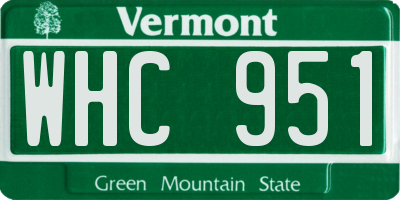 VT license plate WHC951