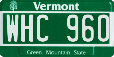 VT license plate WHC960