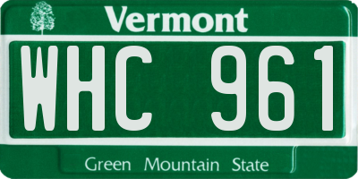VT license plate WHC961