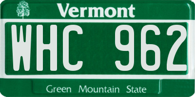 VT license plate WHC962