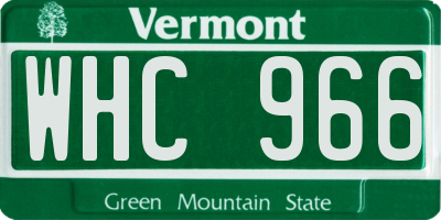 VT license plate WHC966