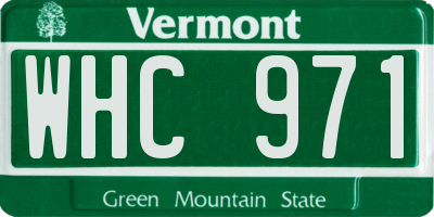 VT license plate WHC971