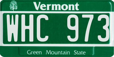 VT license plate WHC973