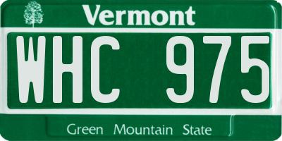 VT license plate WHC975