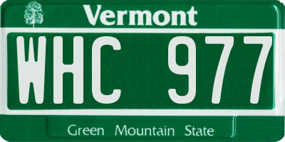 VT license plate WHC977