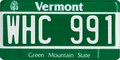 VT license plate WHC991