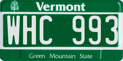 VT license plate WHC993