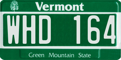 VT license plate WHD164