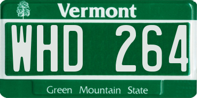 VT license plate WHD264