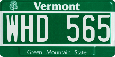 VT license plate WHD565