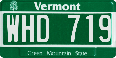 VT license plate WHD719