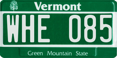 VT license plate WHE085