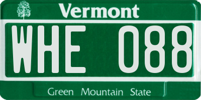 VT license plate WHE088