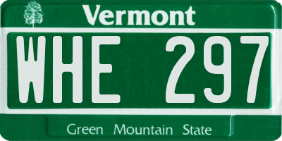 VT license plate WHE297