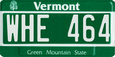 VT license plate WHE464