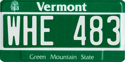VT license plate WHE483