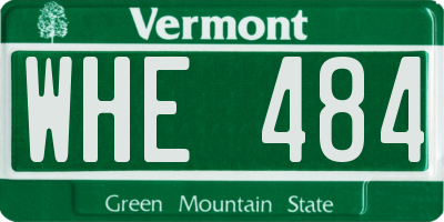 VT license plate WHE484
