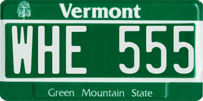 VT license plate WHE555