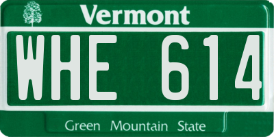 VT license plate WHE614