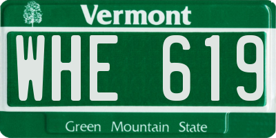 VT license plate WHE619