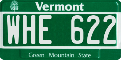 VT license plate WHE622