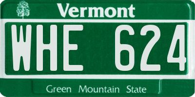VT license plate WHE624