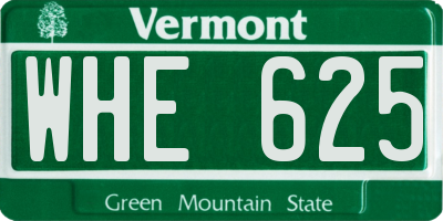 VT license plate WHE625
