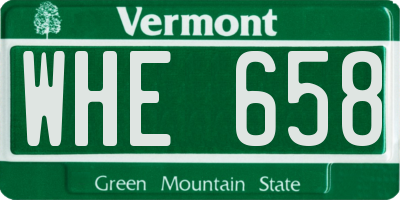 VT license plate WHE658