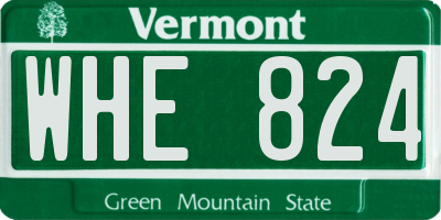 VT license plate WHE824