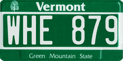 VT license plate WHE879
