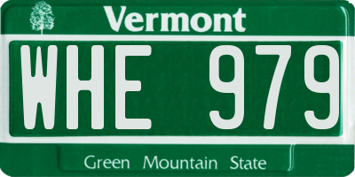 VT license plate WHE979